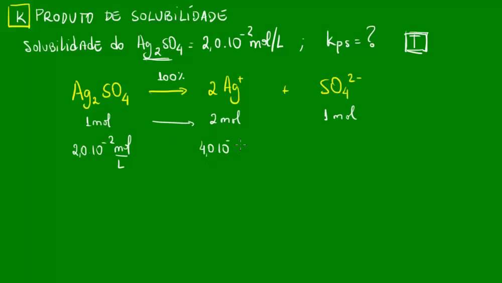 Produto de solubilidade - Exemplo - Equilíbrios heterogêneos - Química