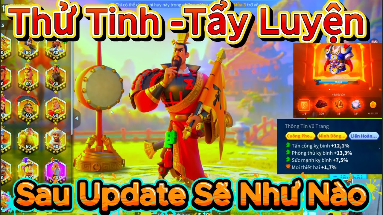 Thử Tinh Luyện Và Tẩy Luyện Sau Update Sẽ Như Nào Và 