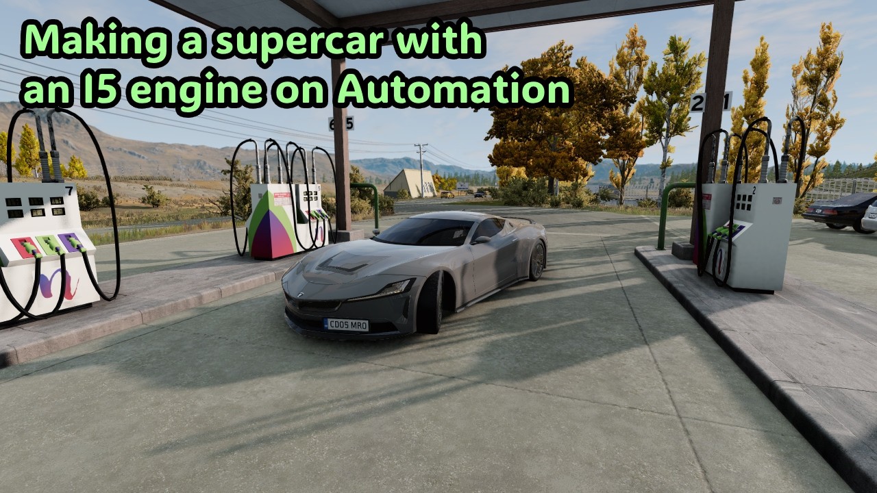 Making a super car with a I5 Engine on Automation