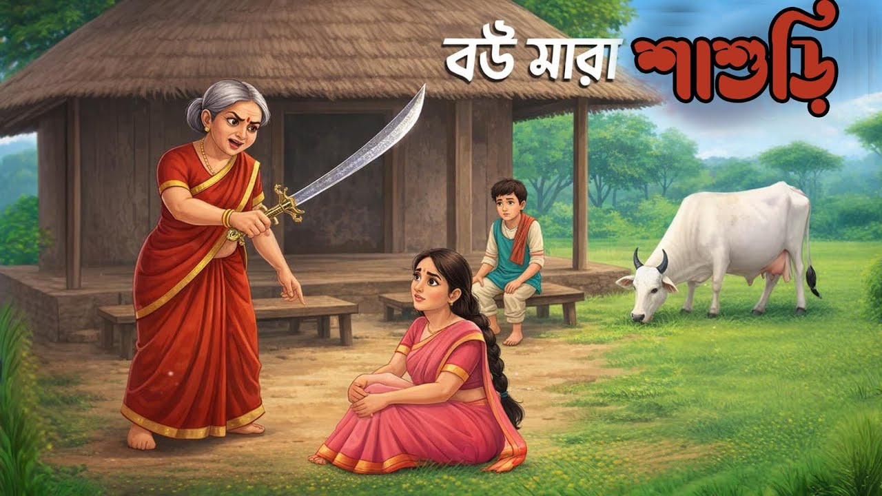 বউ পেটানো শাশুড়ি । bengali moral story । bangla cartoon thakumar jhuri
