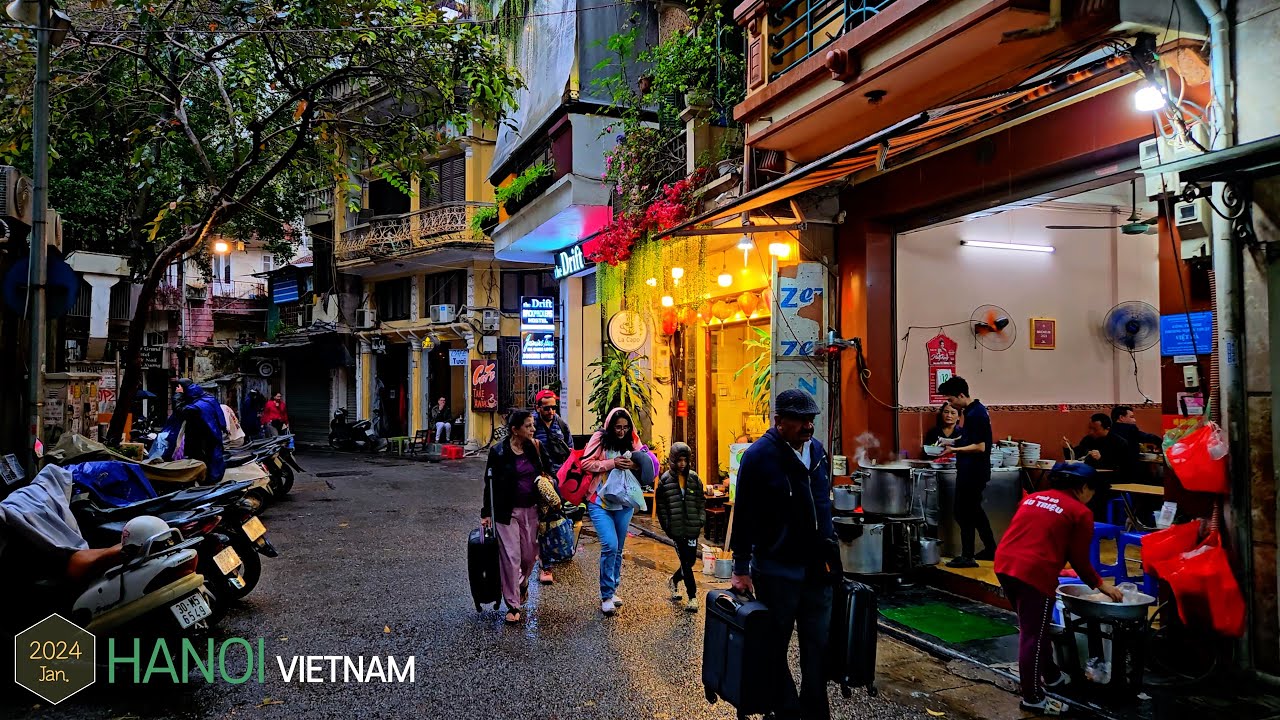 Rainy morning in Hanoi☔️ •[4k] Hanoi, Vietnam