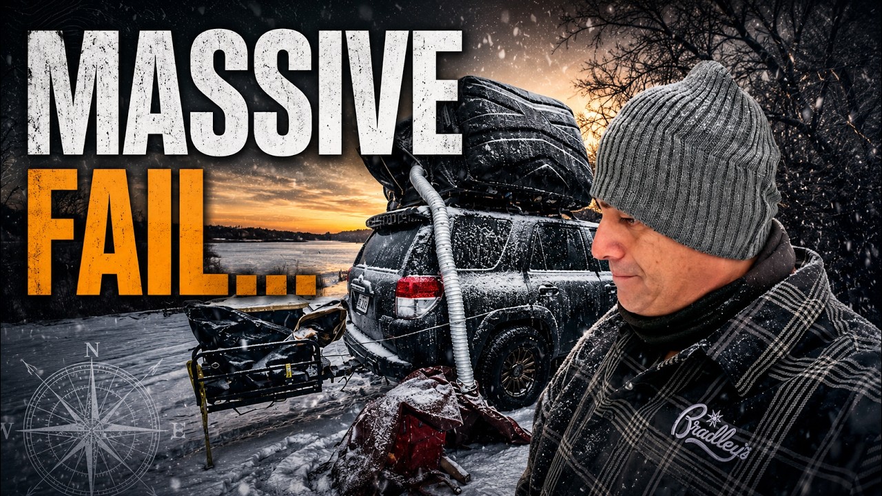 Solo Winter Camping in Extreme Conditions | Ice Storm