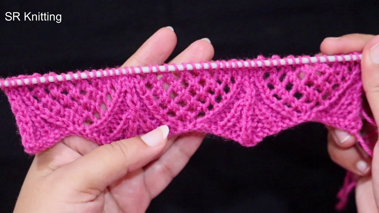 ladies sweater border / ladies cardigan Border knitting.