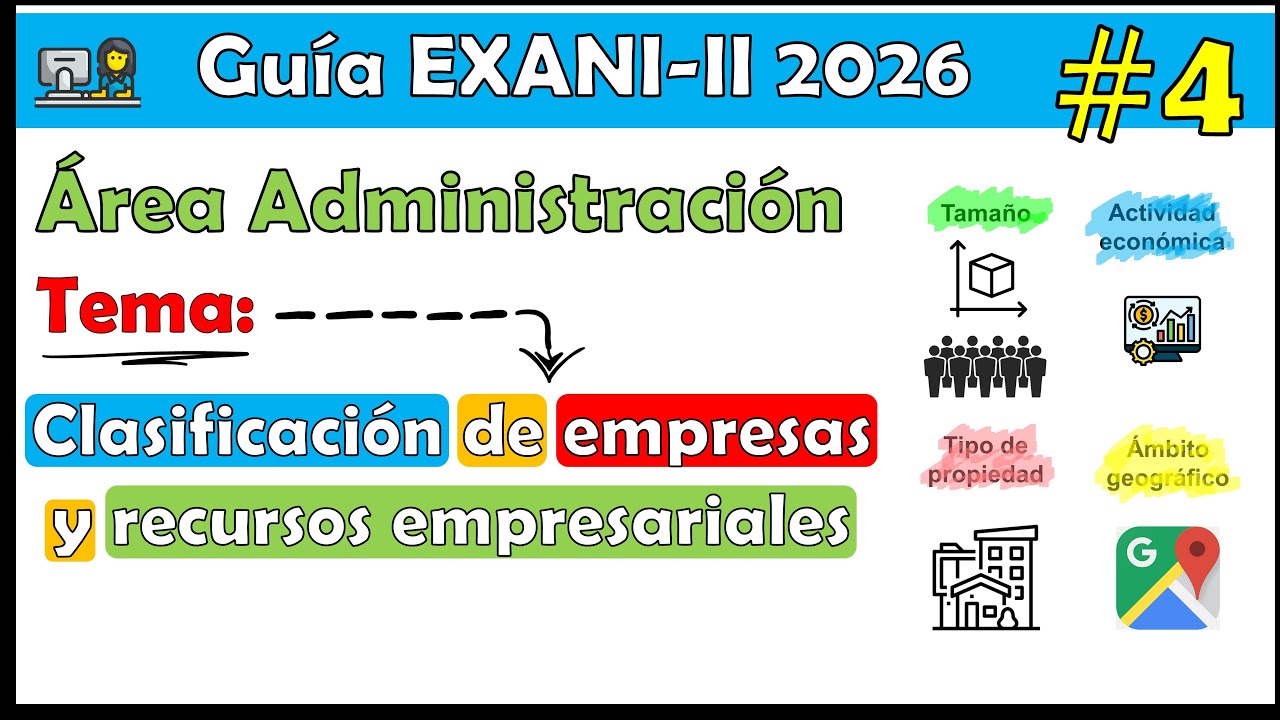 Curso EXANI II 2026 Administración Clasificación de empresas y recursos empresariales #4