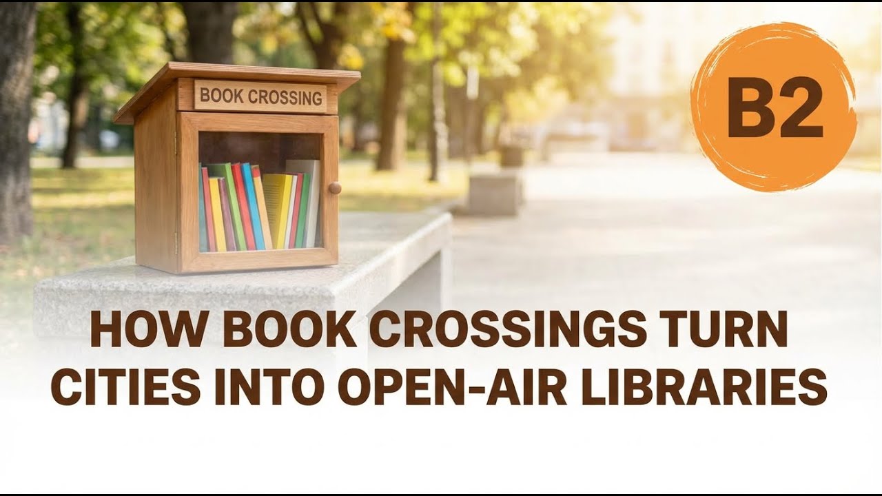 [B2] How Book Crossings Turn Cities into Open-Air Libraries | English Listening Practice