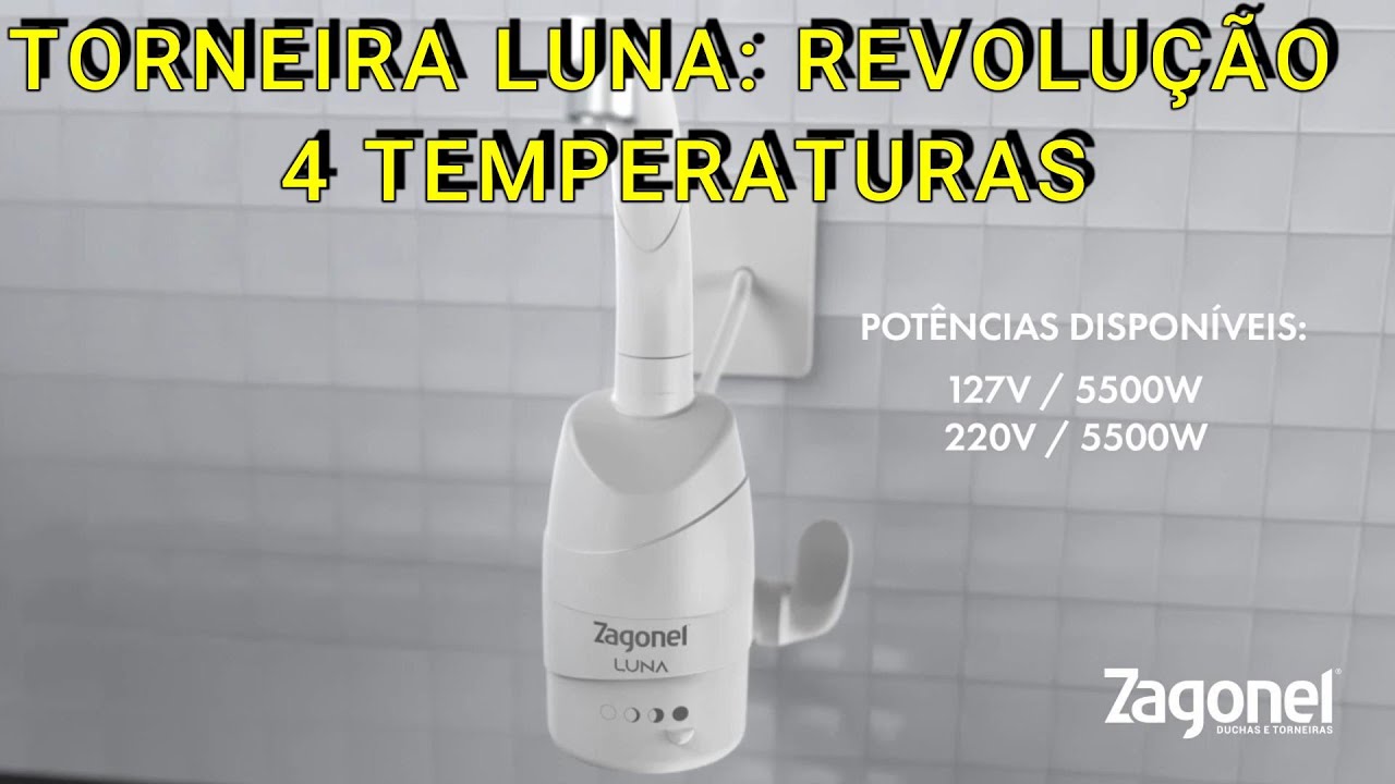 Torneira Luna Zagonel - Conforto e Inova&ccedil;&atilde;o em 4 Temperaturas- #torneirael&eacute;trica