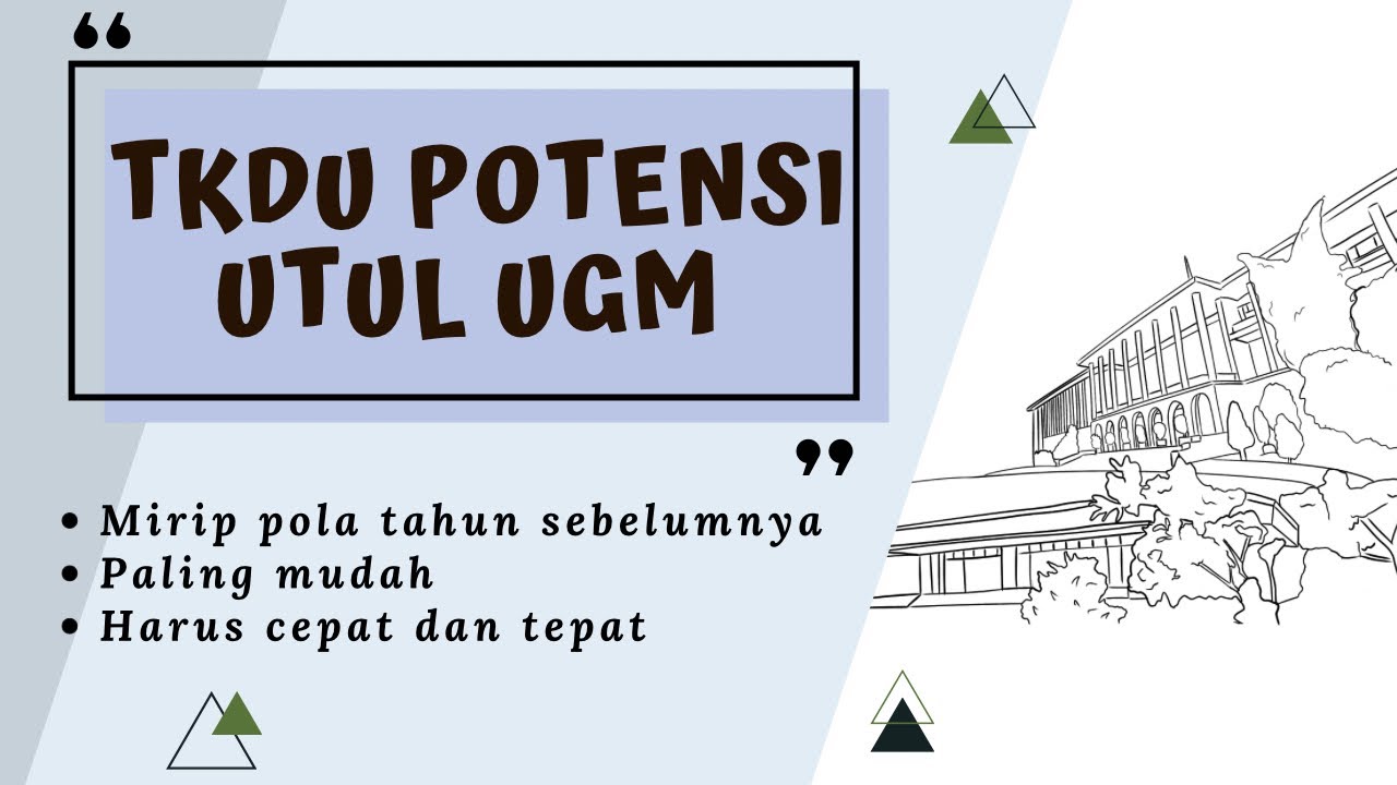 BAHAS SOAL UTUL UGM SERING KELUAR DI TKDU POTENSI || Ralat di Komentar