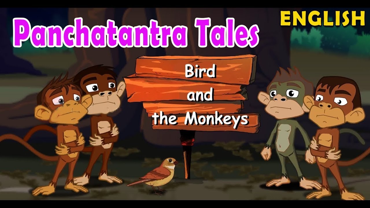 Bird and the Monkeys | Panchatantra English Moral Stories For Kids | Maha Cartoon TV English