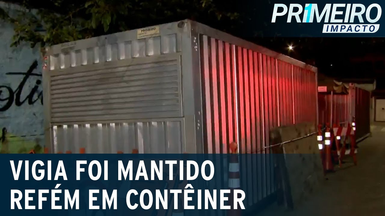 Vigilante é mantido refém em contêiner de canteiro de obras em SP | Primeiro Impacto (27/10/22)