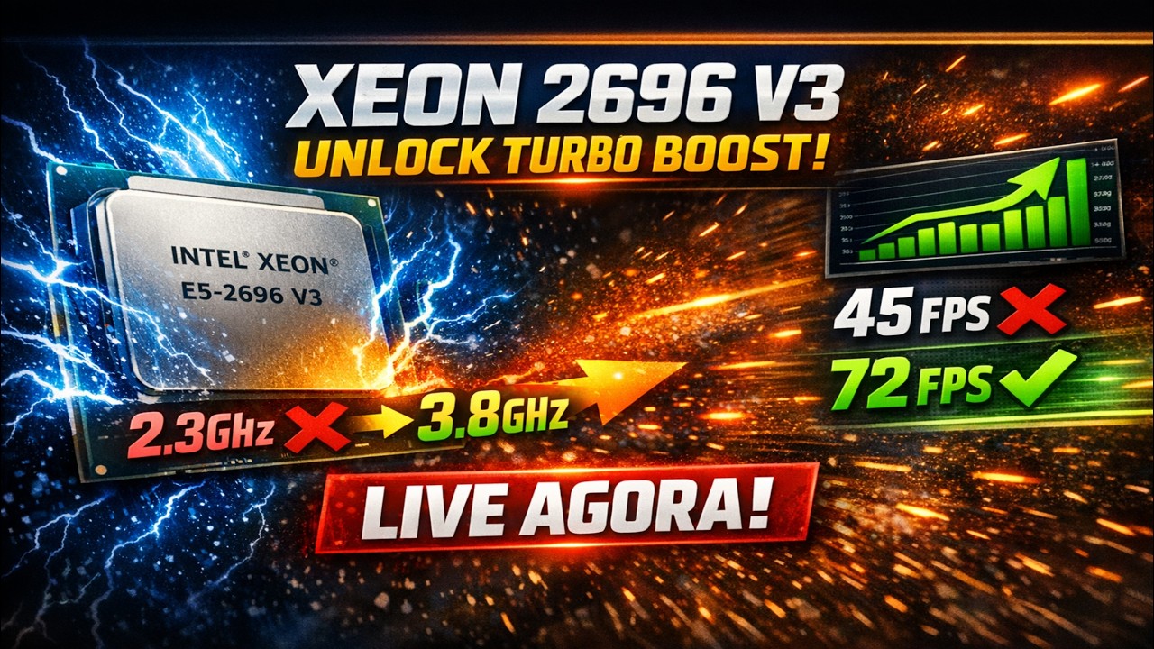 🔥UNLOCK TURBO BOOST XEON 2696 V3 🎮 + BENCHMARKS AO VIVO - RTX 5070