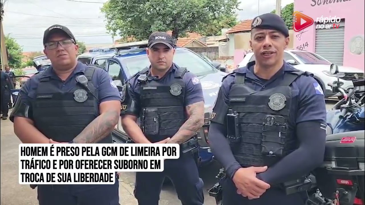 Homem é preso pela GCM de Limeira por tráfico e por oferecer suborno em troca de sua liberdade