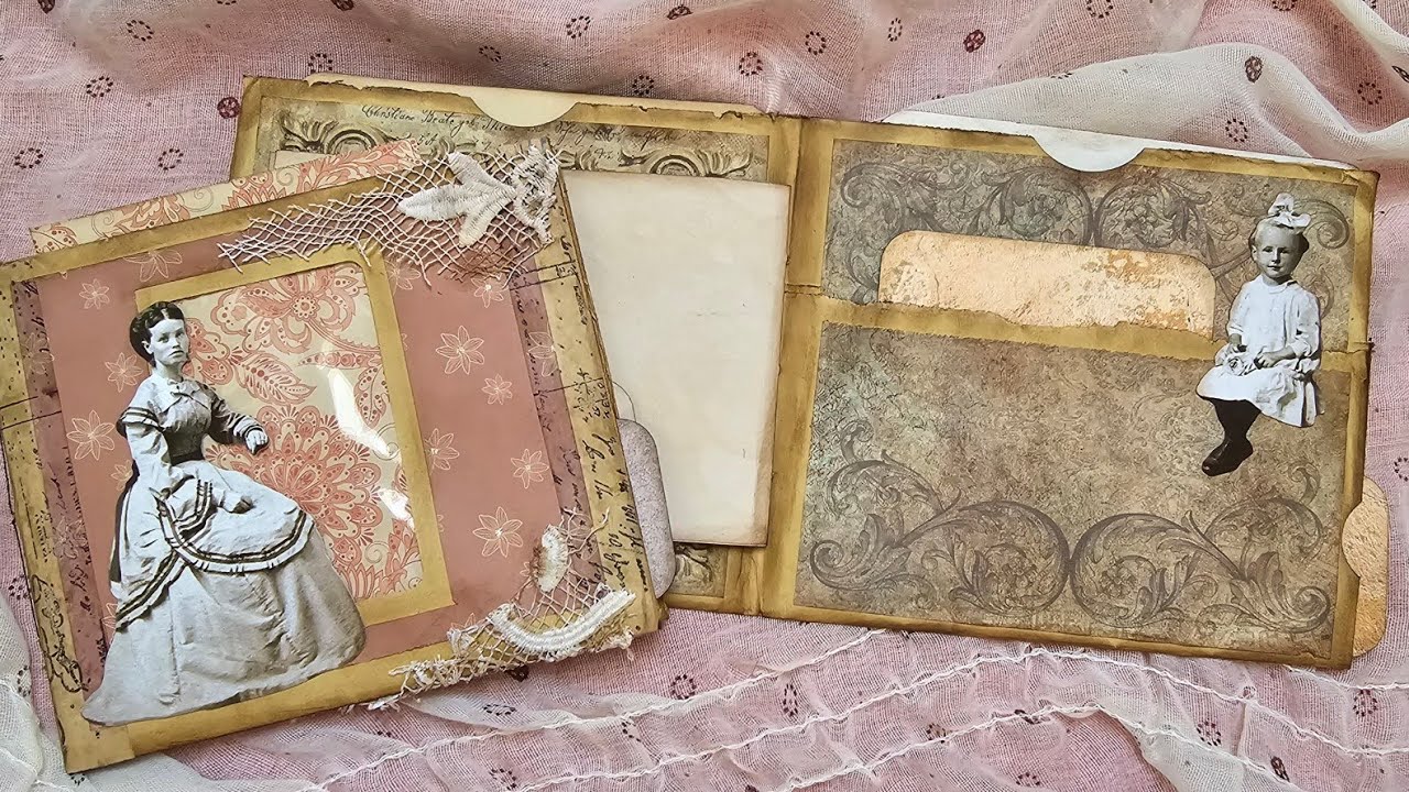 A4 Briefumschlag wird zum Booklet / Journal mit Taschen und Tags - Idee fürs Junk Journal