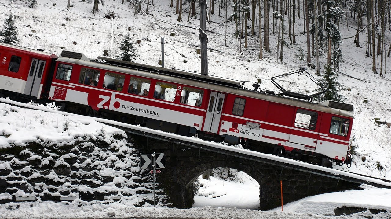 Zentralbahn (CH) Luzern-Stans-Engelberg im Winter