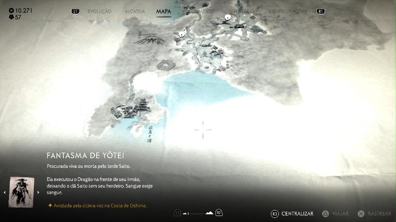 Ghost of Yōtei - Mapa completo pós platina