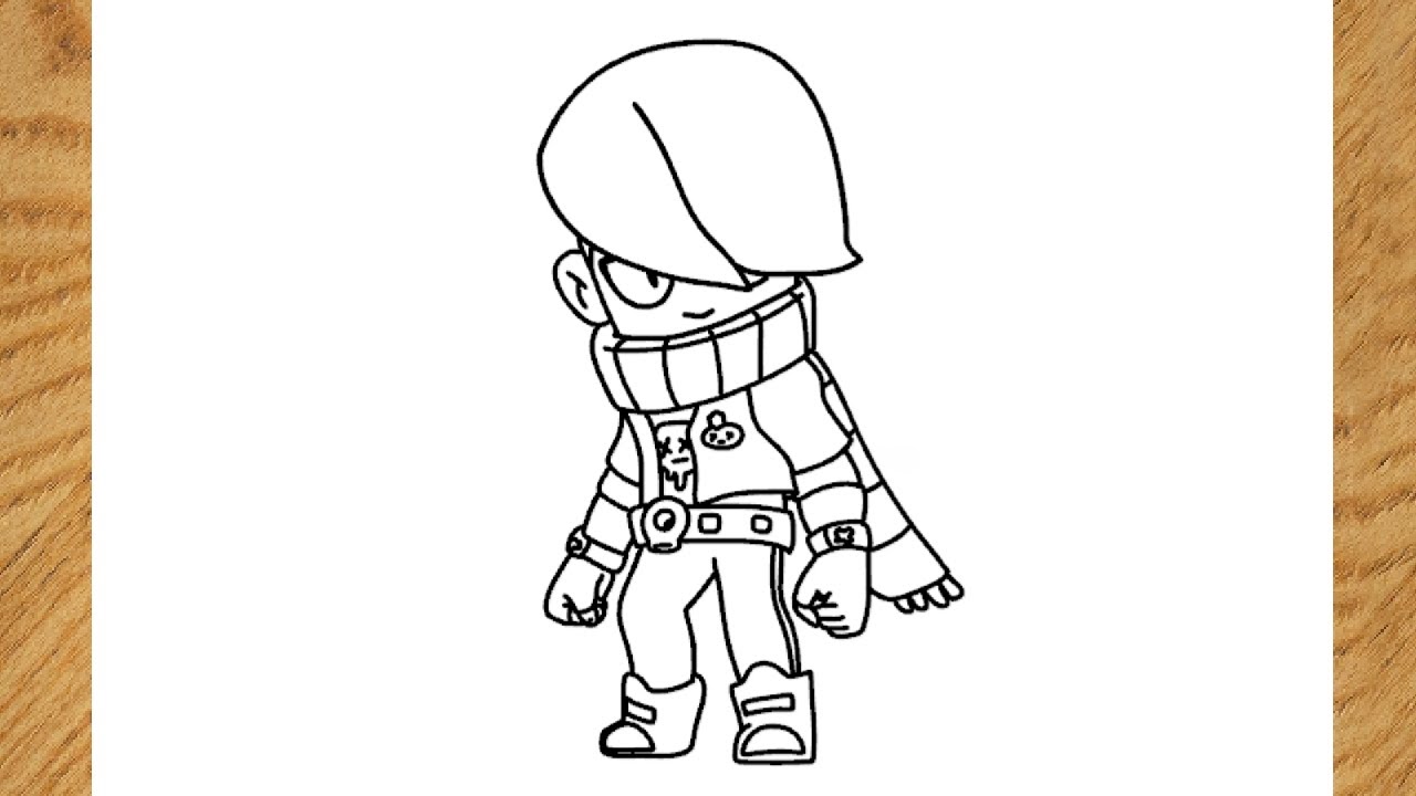 Como desenhar o Edgar do Brawl Stars passo a passo