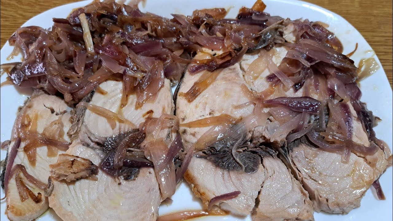 Alalunga con cipollata..ricetta Siciliana*/