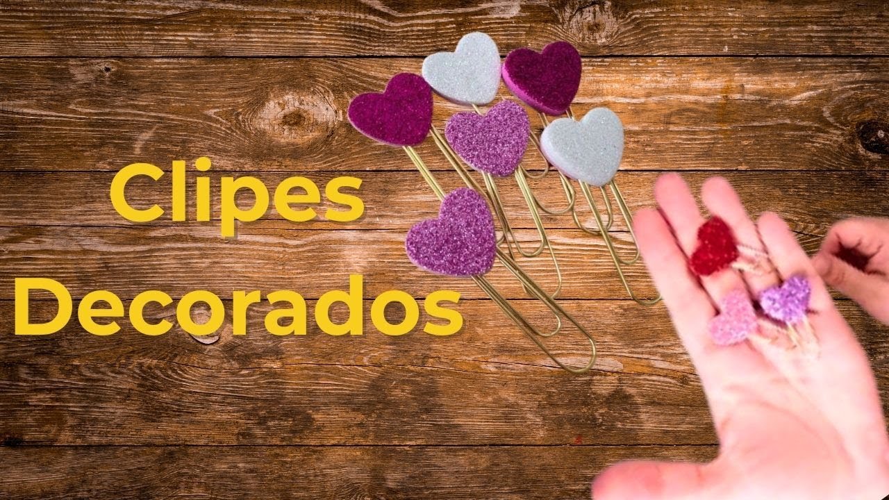 DIY Clipes Decorados com EVA | Papelaria Criativa Fácil