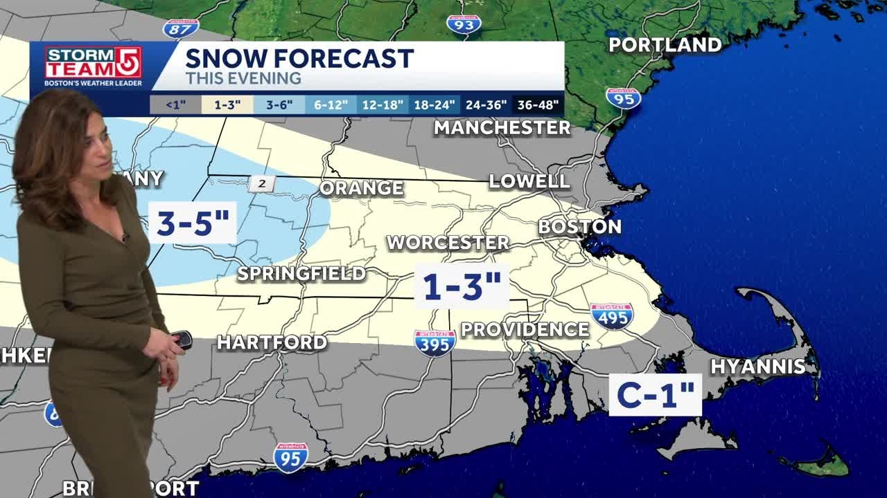 Video: Rain changes to snow for evening
