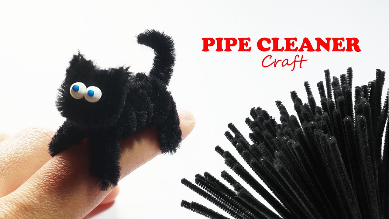 Easy Mini Kitten Pipe Cleaner Craft | How to make a mini Cat with Pipe Cleaner