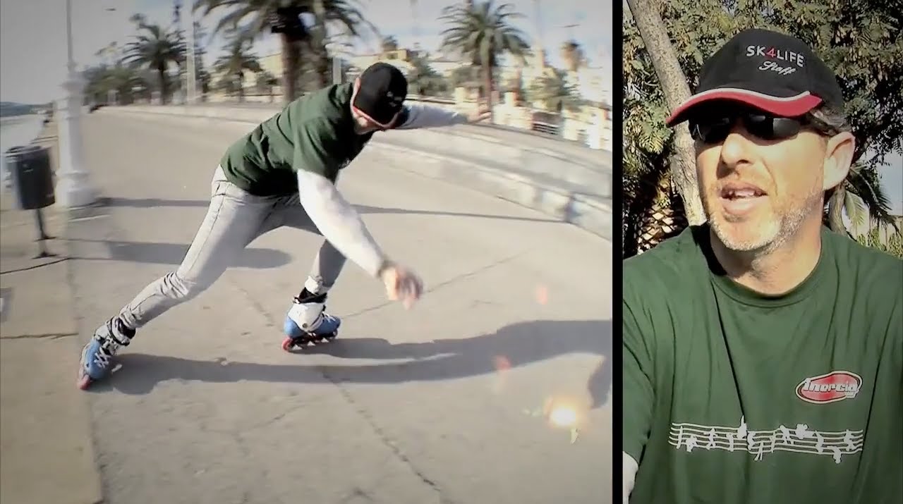 Patinaje en línea tutorial como frenar: Frenada de emergencia Powerslide