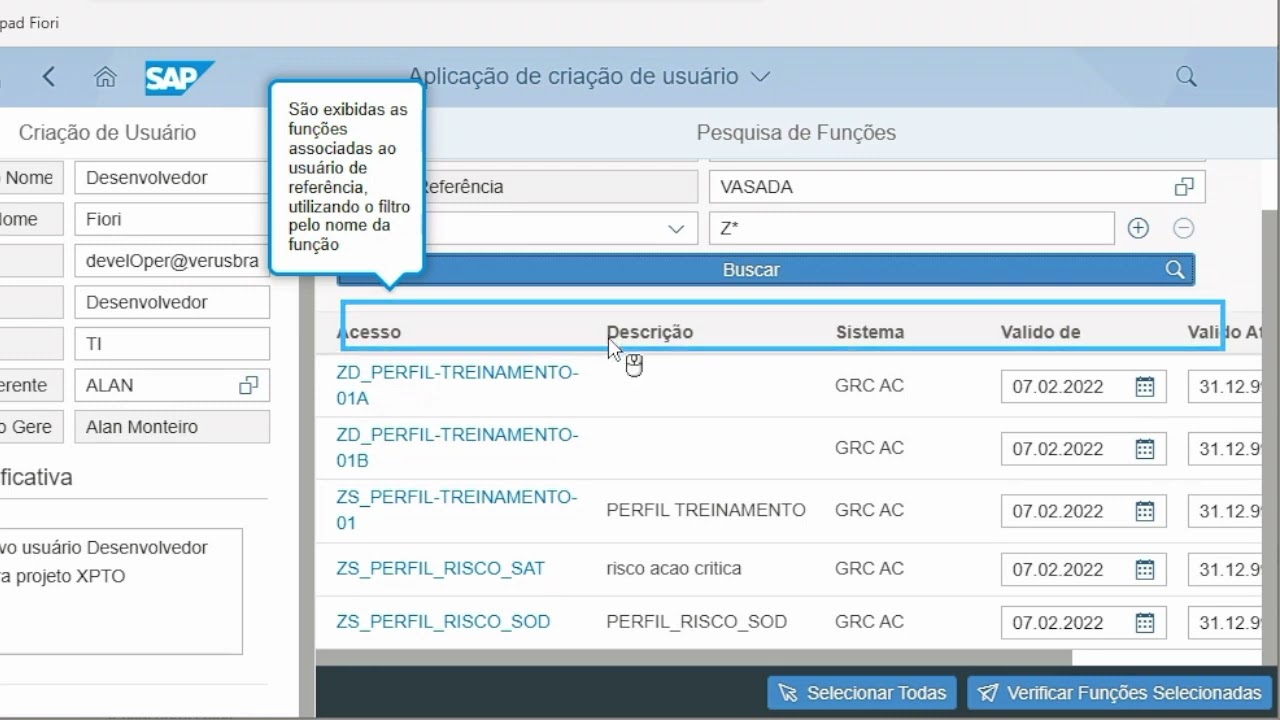 SAP GRC-AC -  ABERTURA SOLICITA&Ccedil;&Atilde;O - FIORI CUSTOMIZADO