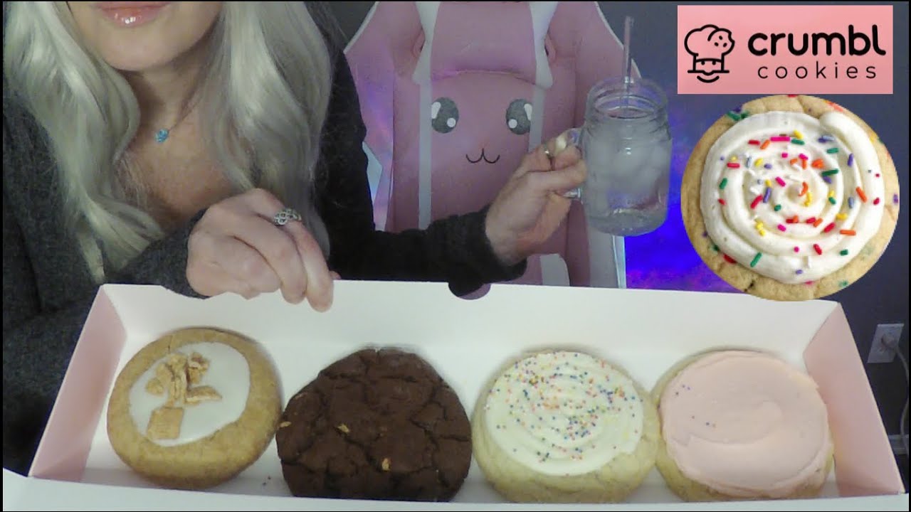 ASMR CRUMBL Cookies Eat with Me | Taste Test & Review | Whispered Ramble