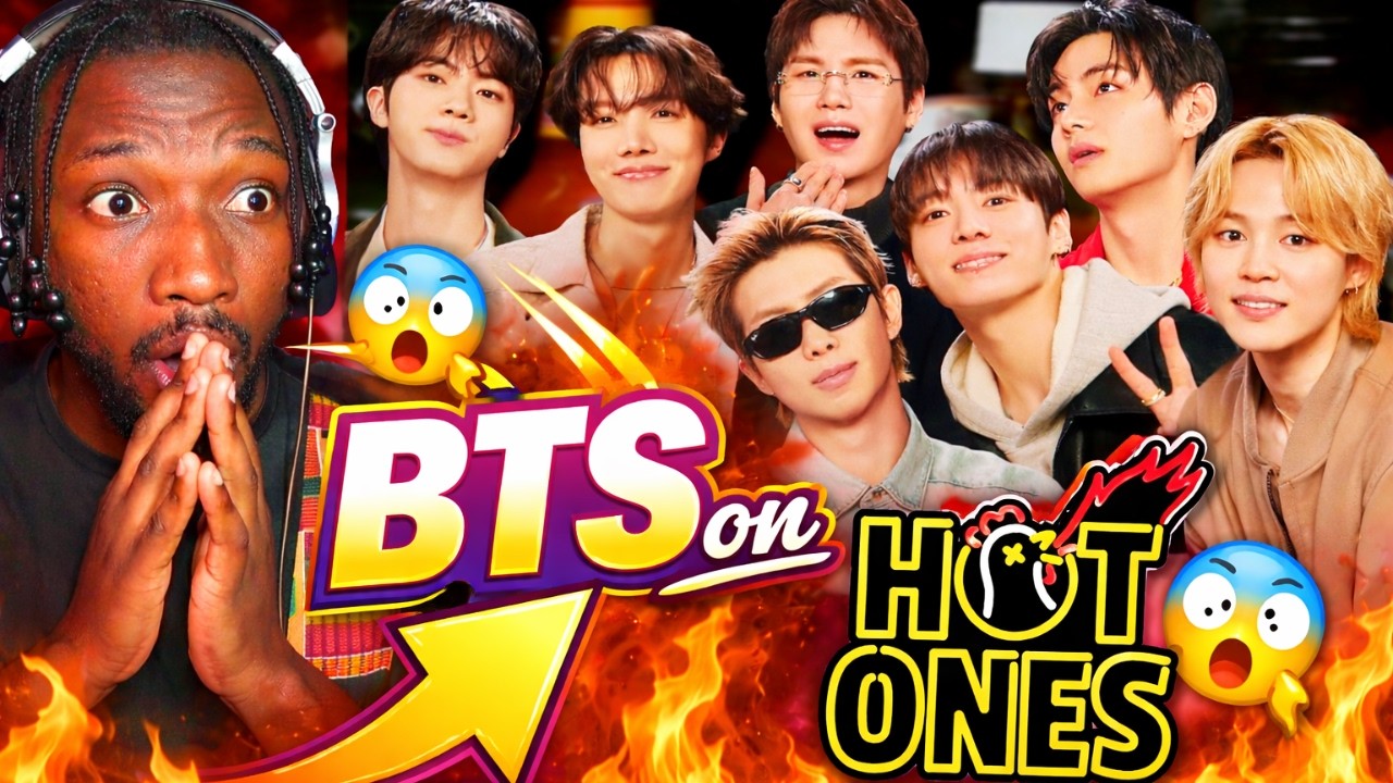 BTS побили очередной рекорд, поедая острые куриные крылышки | Hot Ones | РЕАКЦИЯ