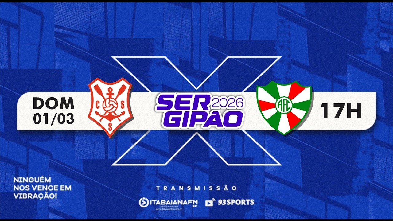 AO VIVO: SERGIPE X AMÉRICA | SERGIPÃO 2026 | 93 SPORTS