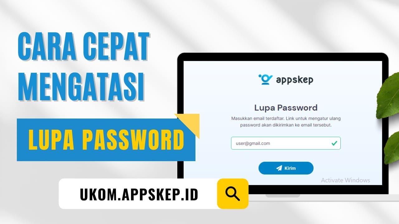 CARA MENGATASI LUPA PASSWORD DI WEB APPSKEP