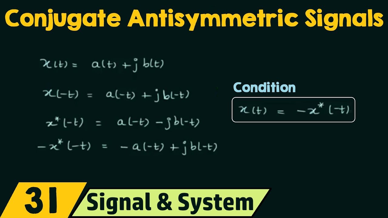 Conjugate Antisymmetric Signals
