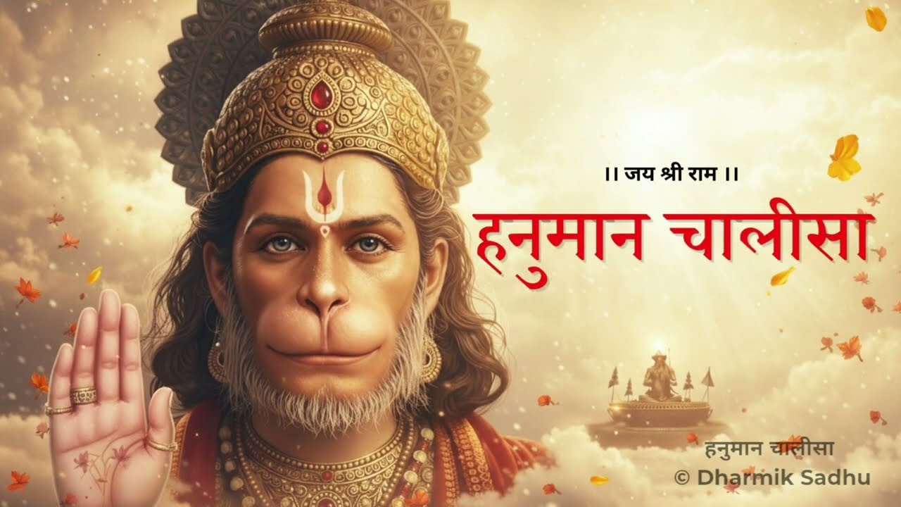 हनुमान चालीसा | Hanuman Chalisa with Ram Naam | Official Lyrics Video | Dharmik Sadhu