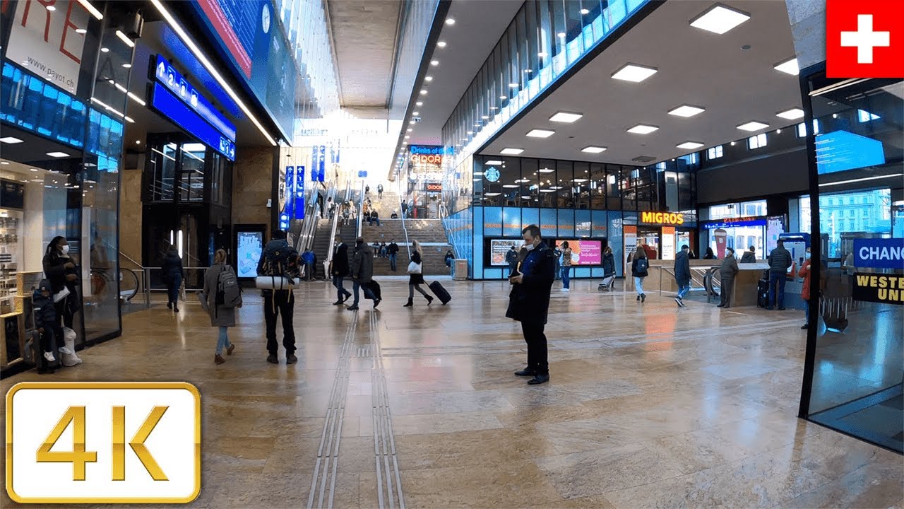 Geneva, Switzerland (Train station to UN) | Autumn 2021【4K】Canton de Genève, Suisse