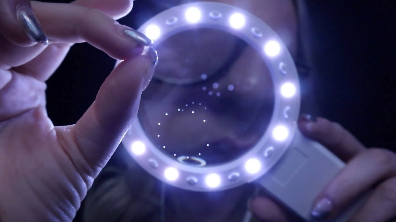 ASMR Plucking, Light Triggers, Camera Tapping, & Up Close Unintelligible Whispers 😴