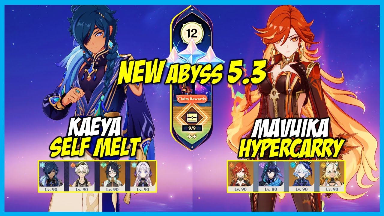 NEW 5.3 SPIRAL ABYSS FLOOR 12 | C6 Kaeya-Citlali Self Melt & C0 Mavuika HyperCarry | Genshin Impact