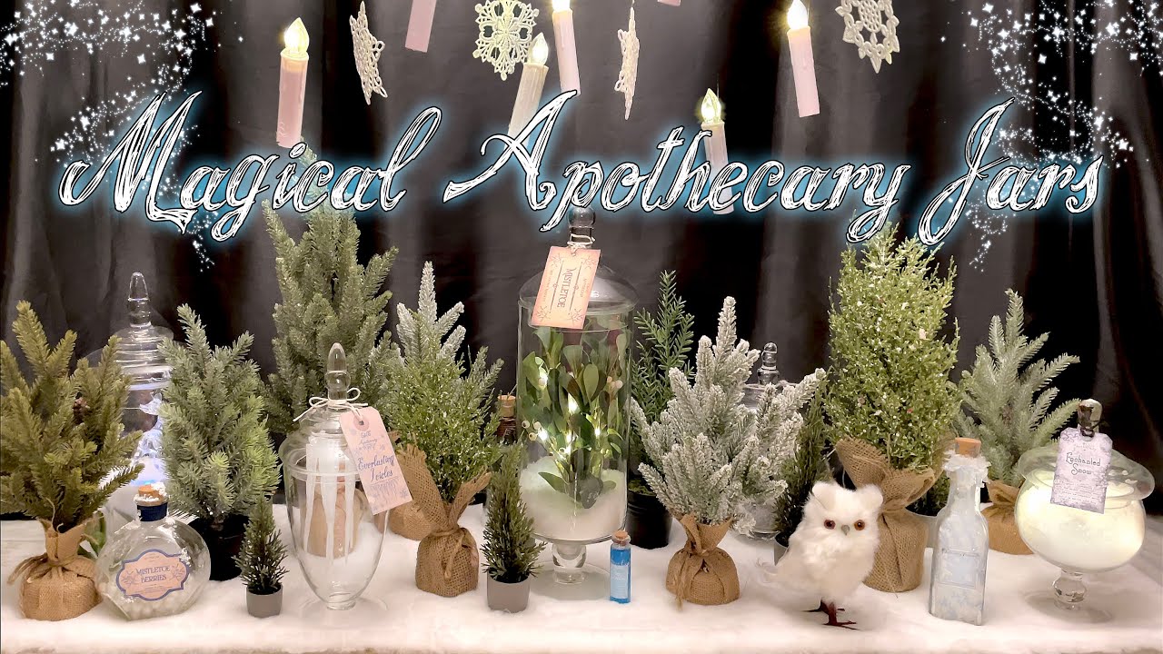Magical Holiday Apothecary Jars : Harry Potter Christmas : Winter Potions : DIY Holiday Centerpiece
