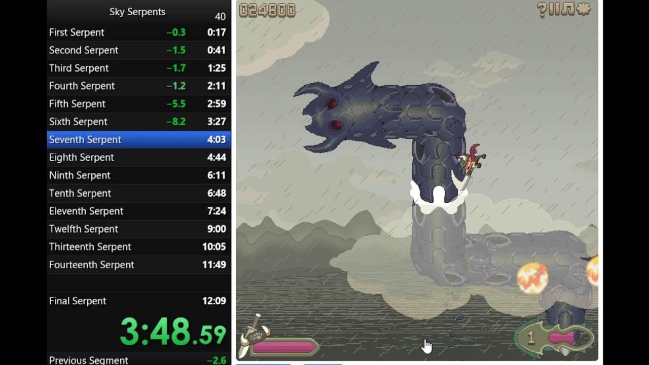 Sky Serpents Speedrun - Glitchless 10:54.32  - No Death