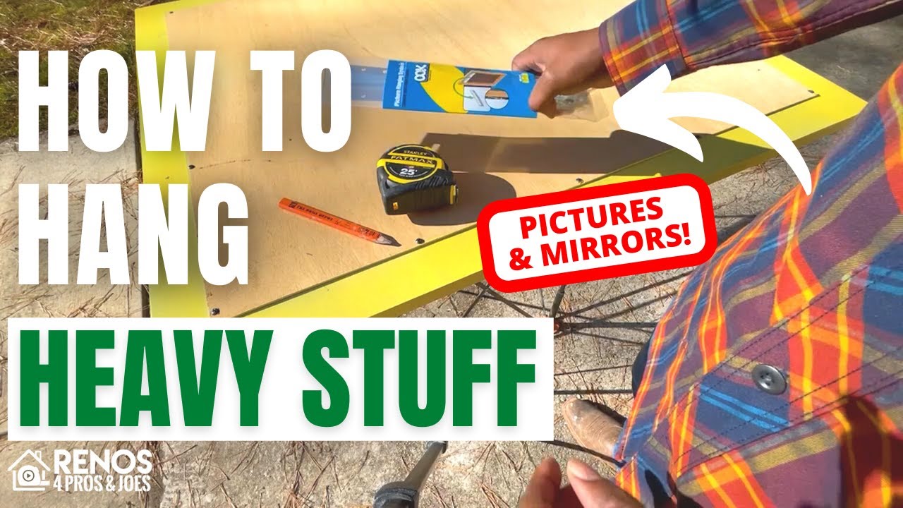 HOW TO HANG A HEAVY MIRROR OR PICTURE FRAME | French Cleat Full Tutorial