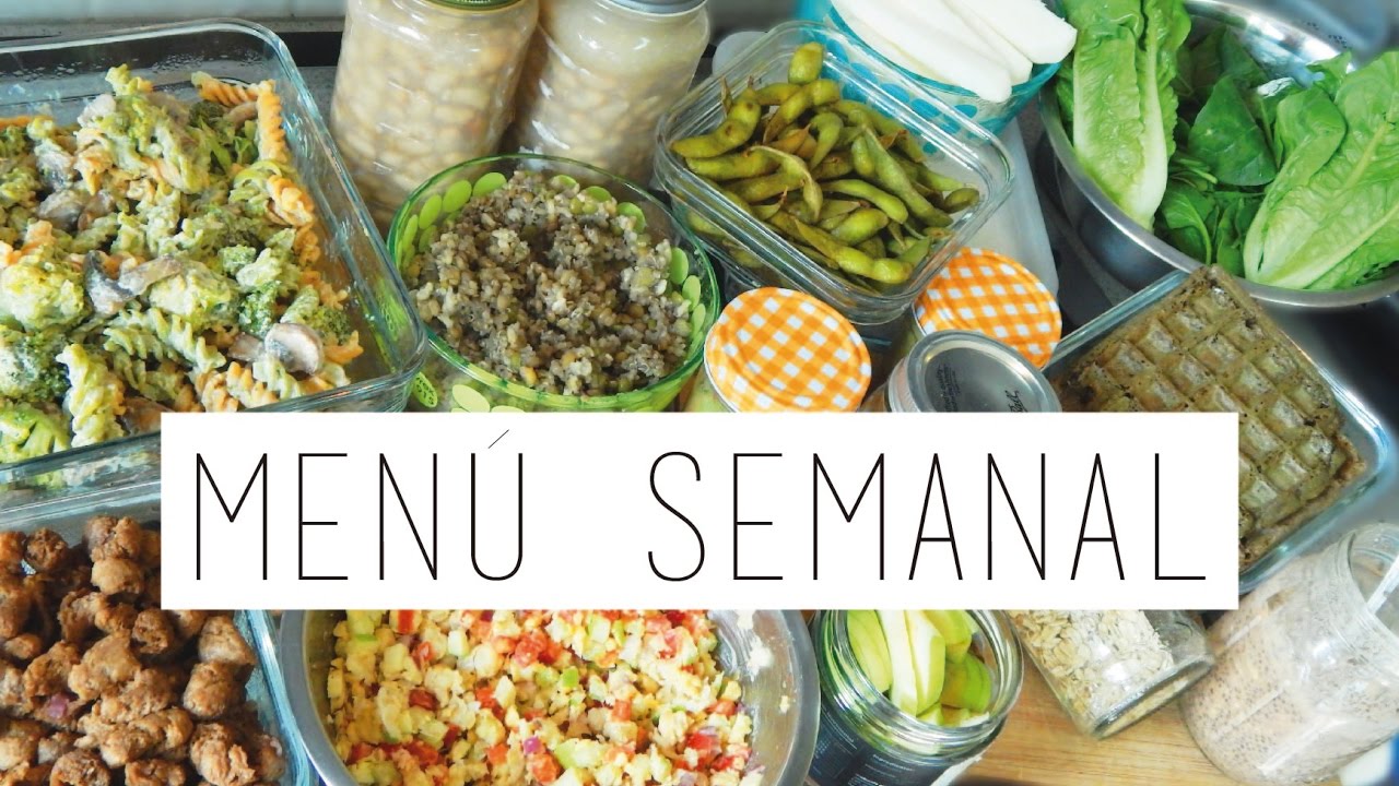 MENÚ VEGANO SEMANAL # 1🌱💪🏽FIT VEGAN💪🏽ALTO EN PROTEÍNA✨MEAL PREP🍚