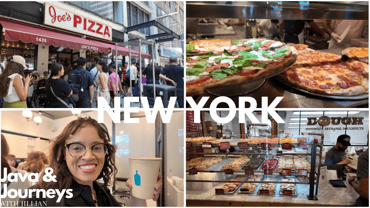 Trying NYC's Famous Food Spots! Joe's Pizza, Blue Bottle Coffee & Dough Donuts