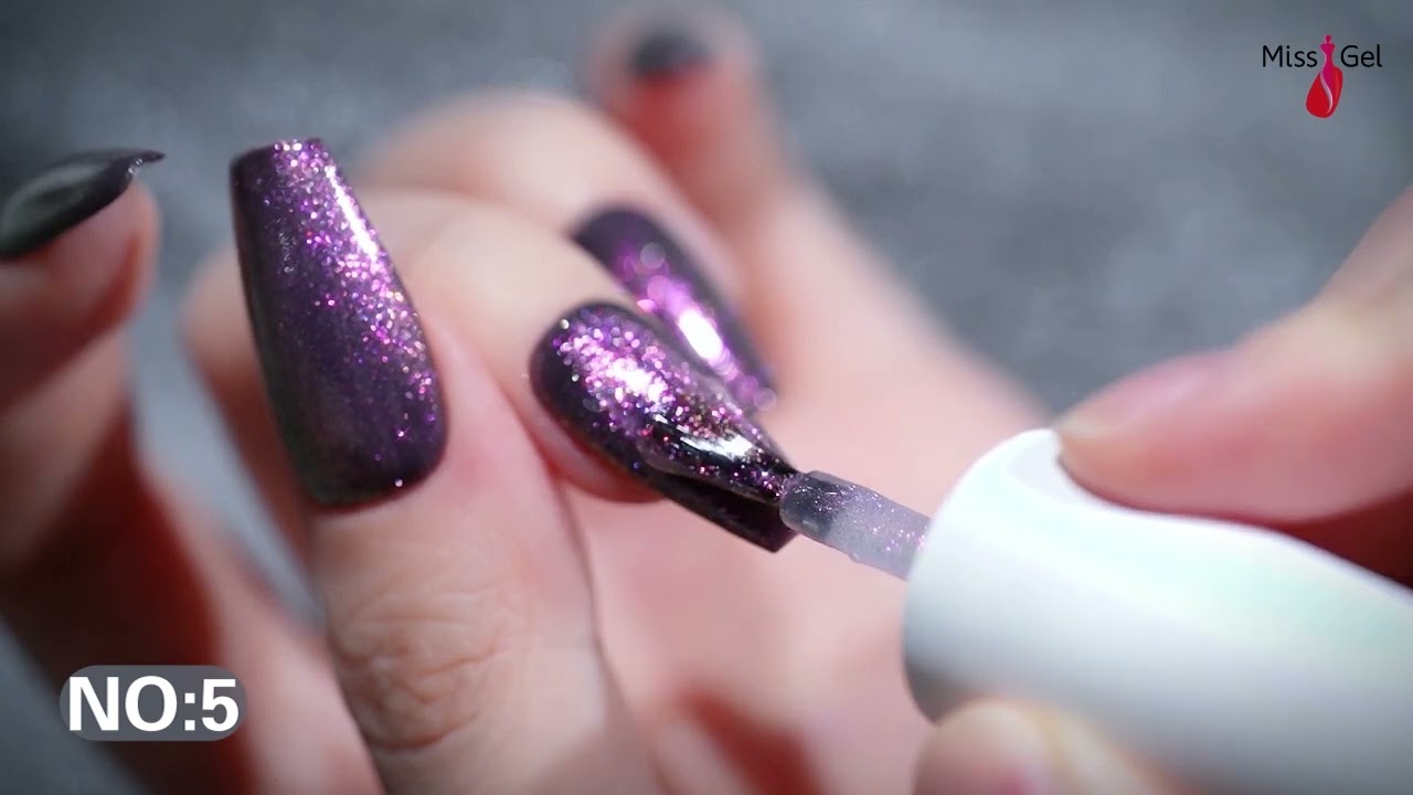 MissGel Mermaid Glitter Top Coat Gel Clear Shimmer Sparkle Effect - 3120G BJHY