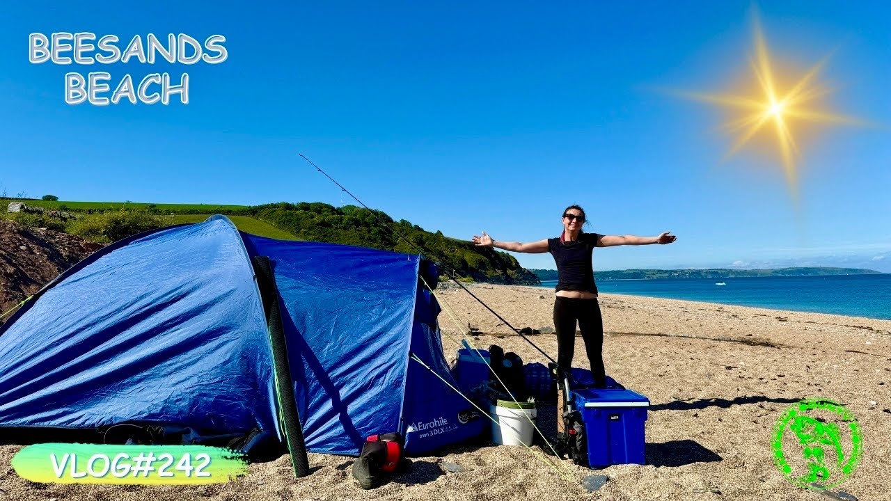 CAMP-COOK-FISH | 10 Hours Fishing At Beesands Beach in Devon | Bassman & Cheeky Girl