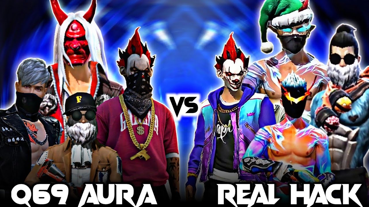 Q69 AURA VS REAL HACK || BEST 4VS4 GUILD WAR ☠️ CLASH SQUAD BATTLE MATCH 🤡 | NOOB VS PRO 🤡 FREE FIRE