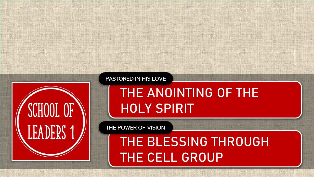 School of Leaders 1: Lesson 8