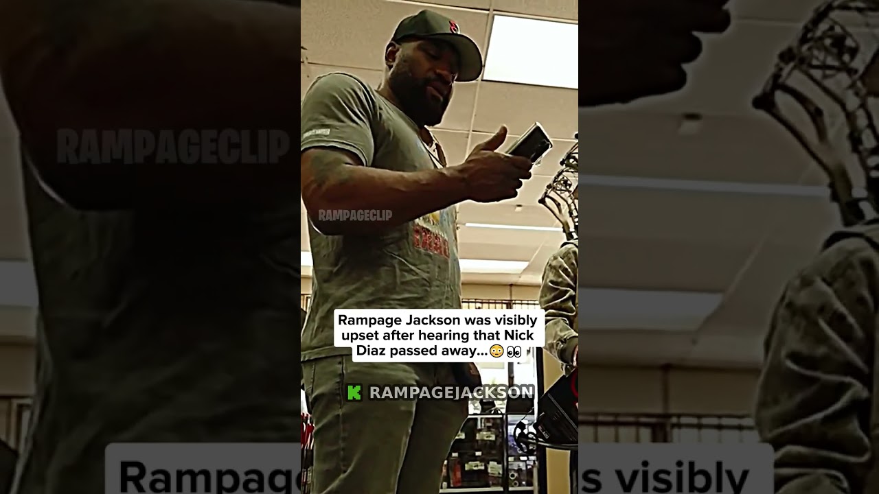 Rampage Jackson was visibly upset after hearing that Nick Diaz passed away..😳👀 #rampagejackson #ufc 