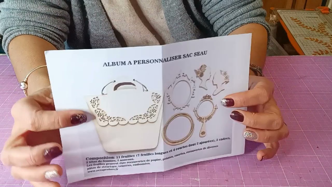 Présentation album photos sac a mains #lady #mintay by Karola  #scrapcolors #scrapbooking 😉