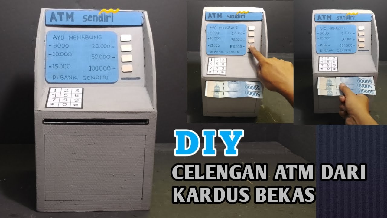 MEMBUAT CELENGAN ATM DARI KARDUS BEKAS | kerajinan