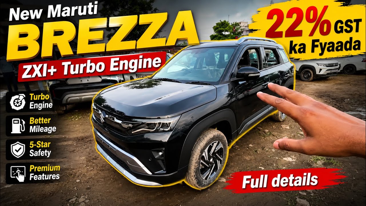 New Maruti BREZZA ZXI+ Turbo Engine 🔥 22% GST ka Fyaada! Full Details & Price