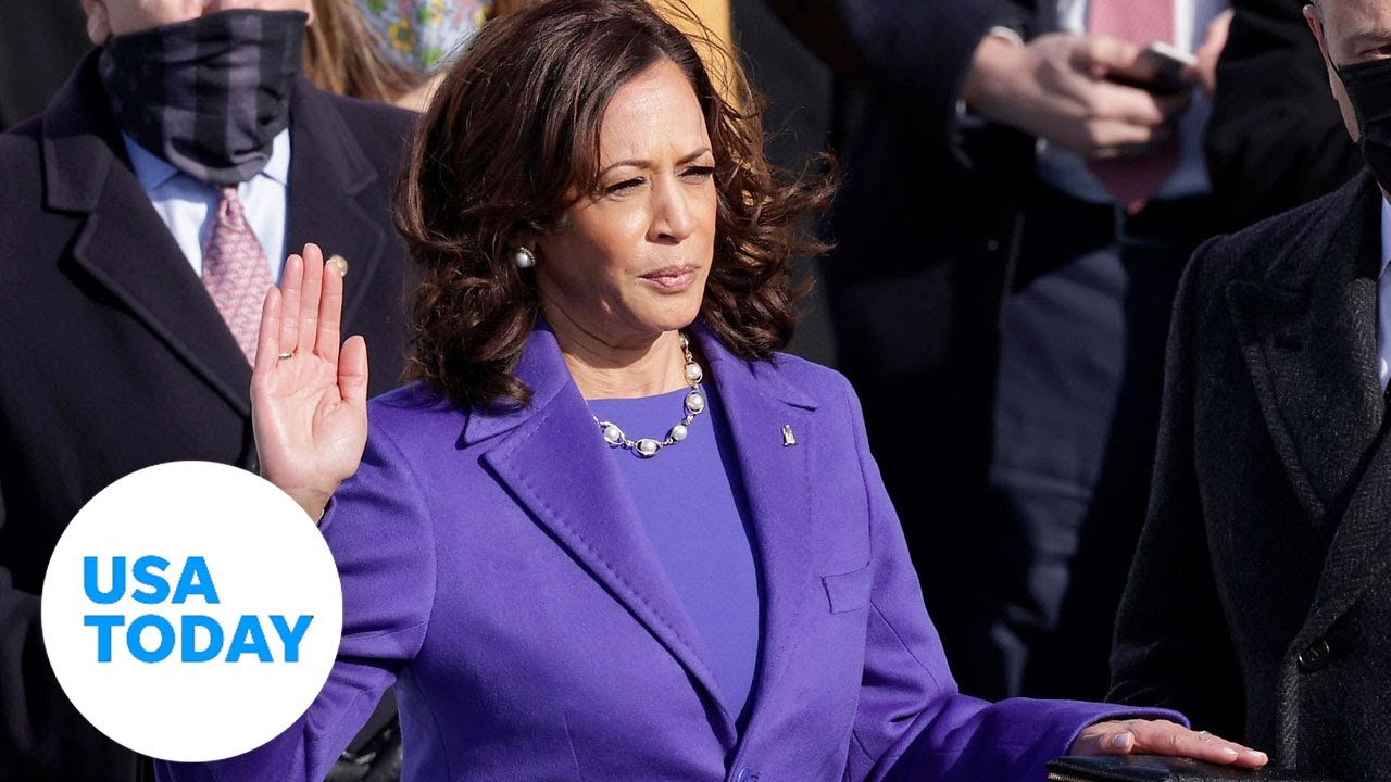 Kamala Harris takes oath of office to become first female Vice President in US history | USA TODAY