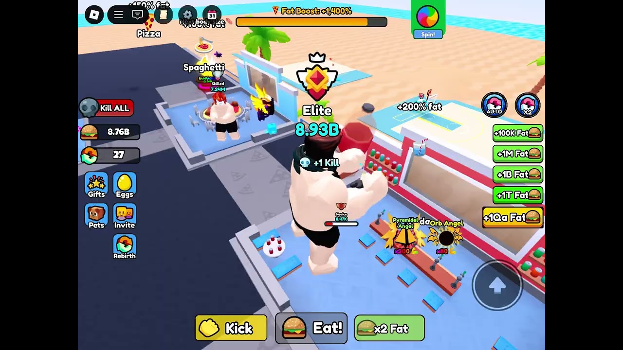 Experiencing how to be fat sigma in Roblox 