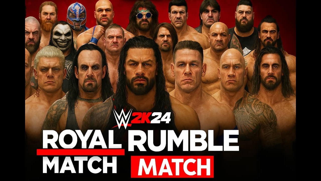WWE 2K24 Royal Rumble Match – Epic 20-Man Battle for Glory!